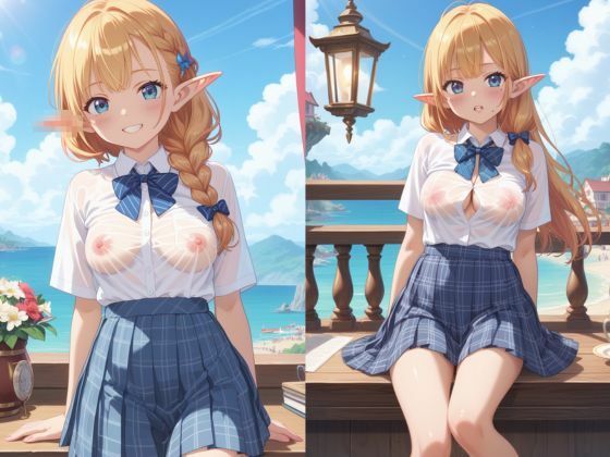 異世界のスケスケおっぱいエルフちゃん サンプル8ページ目