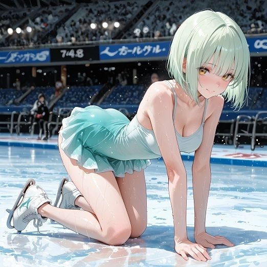 スポーツ女子セクシーイラスト集『女子スケート選手野々山奏』 サンプル1ページ目