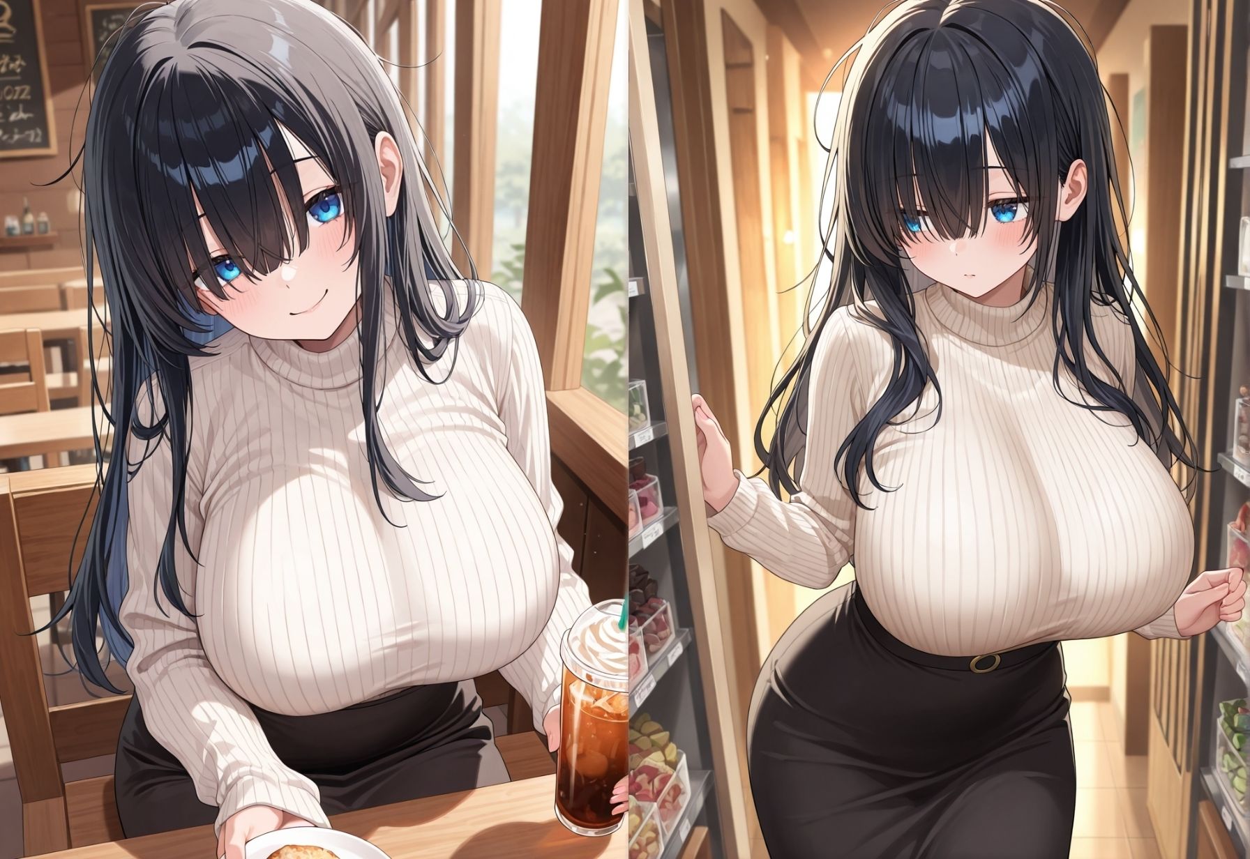 爆乳の彼女とデートする ーそして夜は… サンプル4ページ目