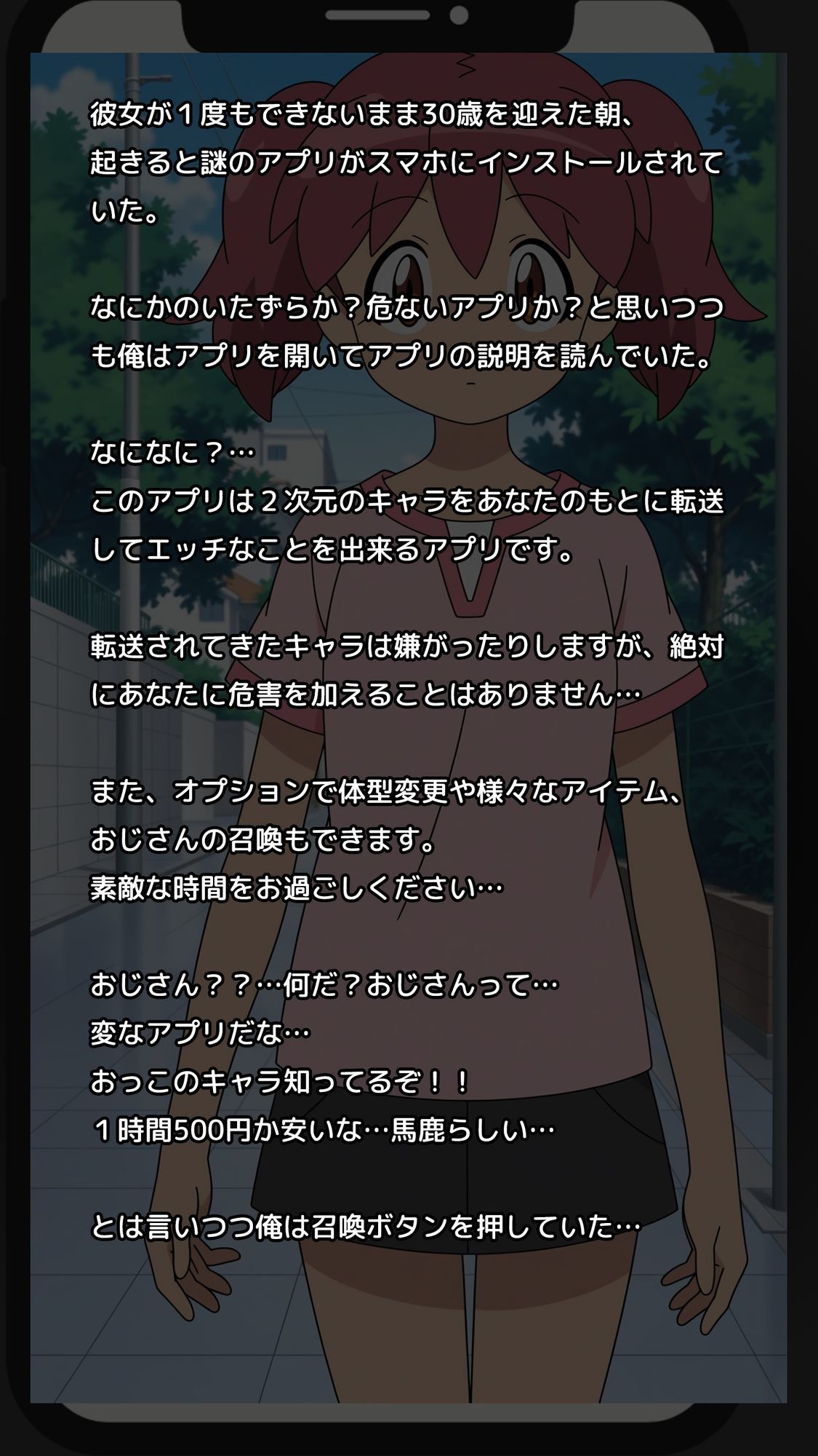 【一部セリフつき】Deliサモ☆ 美少女とおじさん強●召喚アプリ - ペコポン最終防衛ライン少女編 - サンプル1ページ目