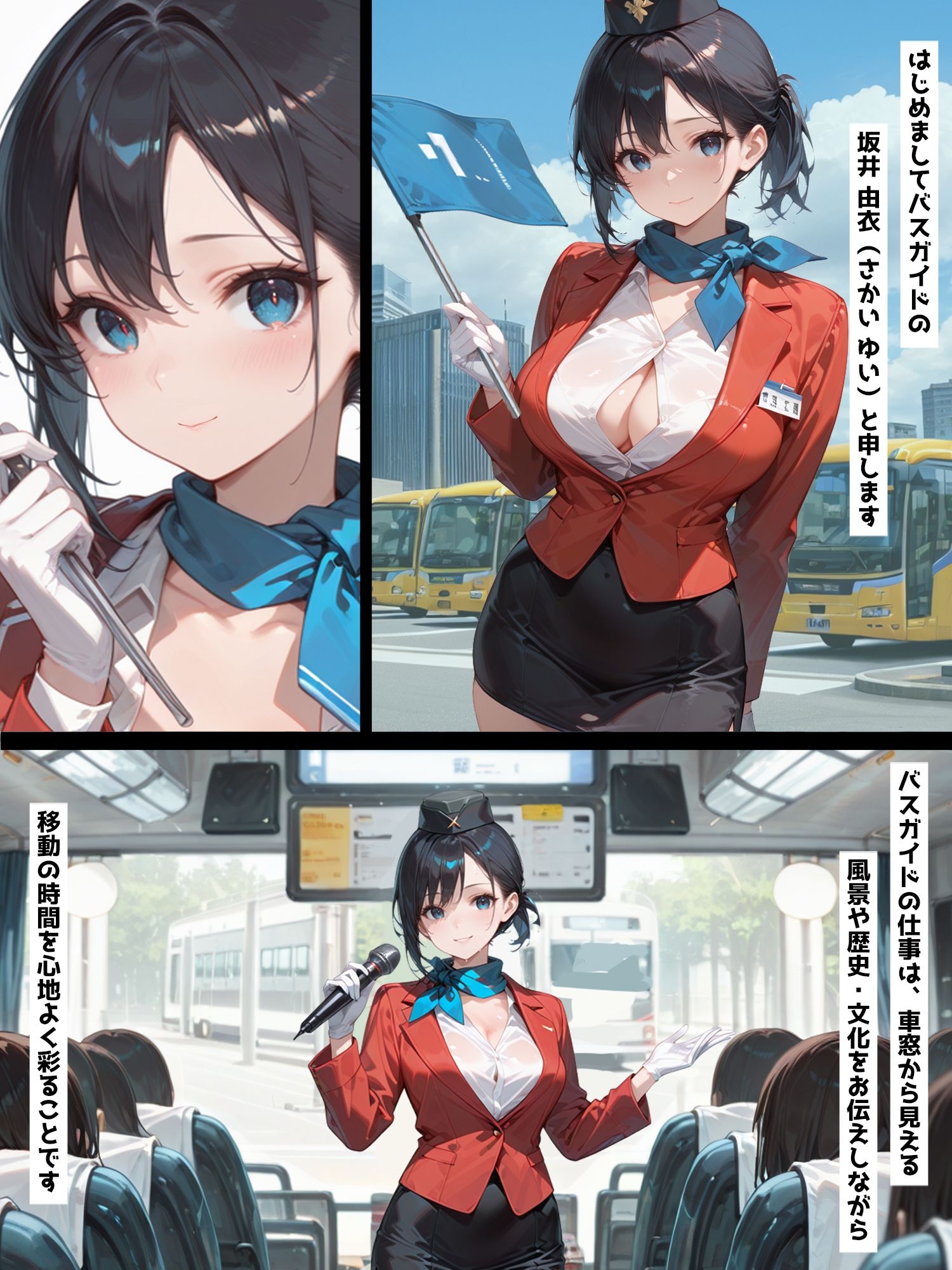 イキまくりバスガイド2 HoneyJunction23【セリフ入有】 サンプル1ページ目