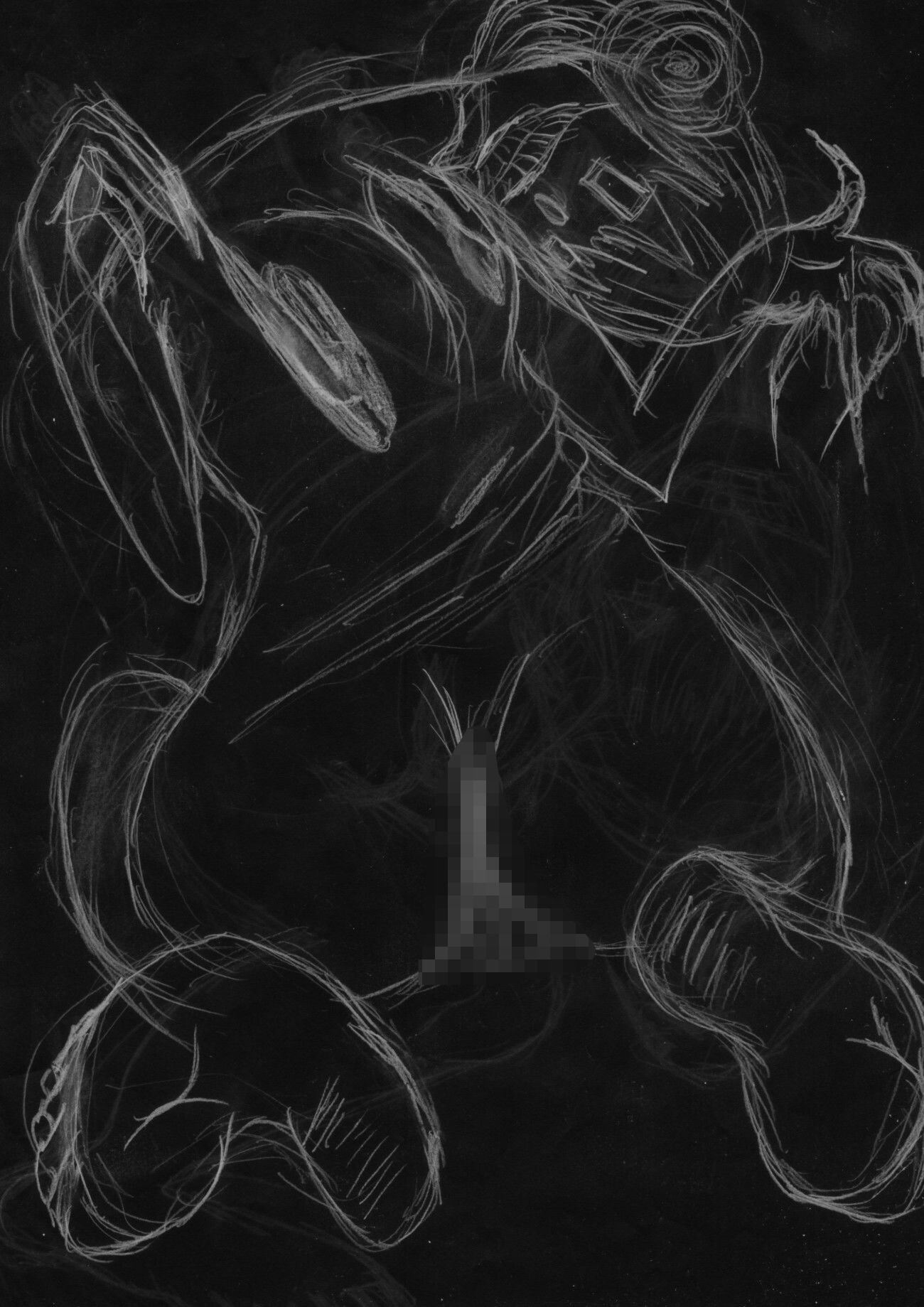 黒よりも黒いエロティックホラー黒戯絵集「マネキンポーズ10」 サンプル1ページ目