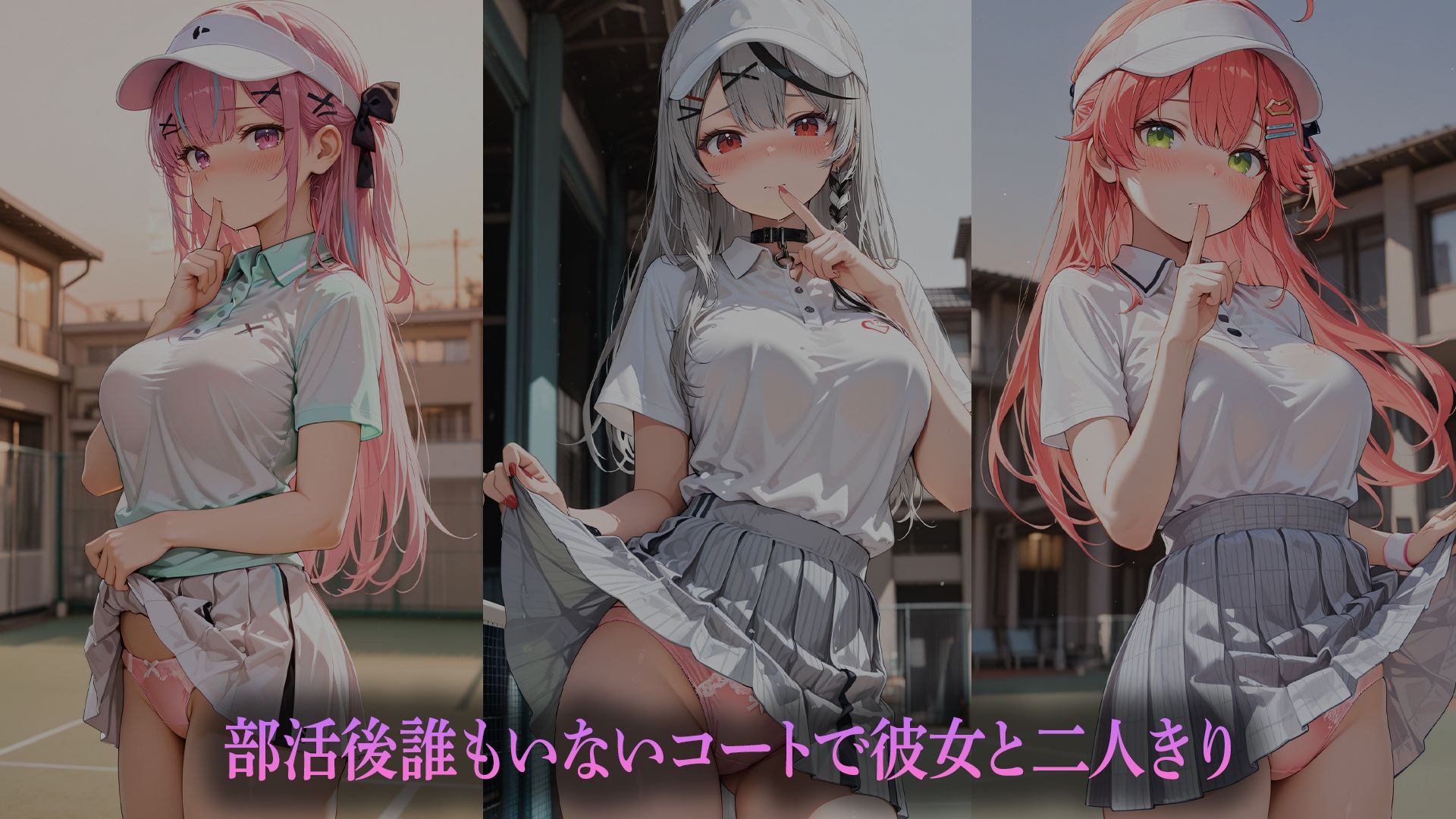 テニス部彼女と放課後（はーと）〜夕暮れの青春性交〜    （ホ●ライブバージョン） サンプル1ページ目
