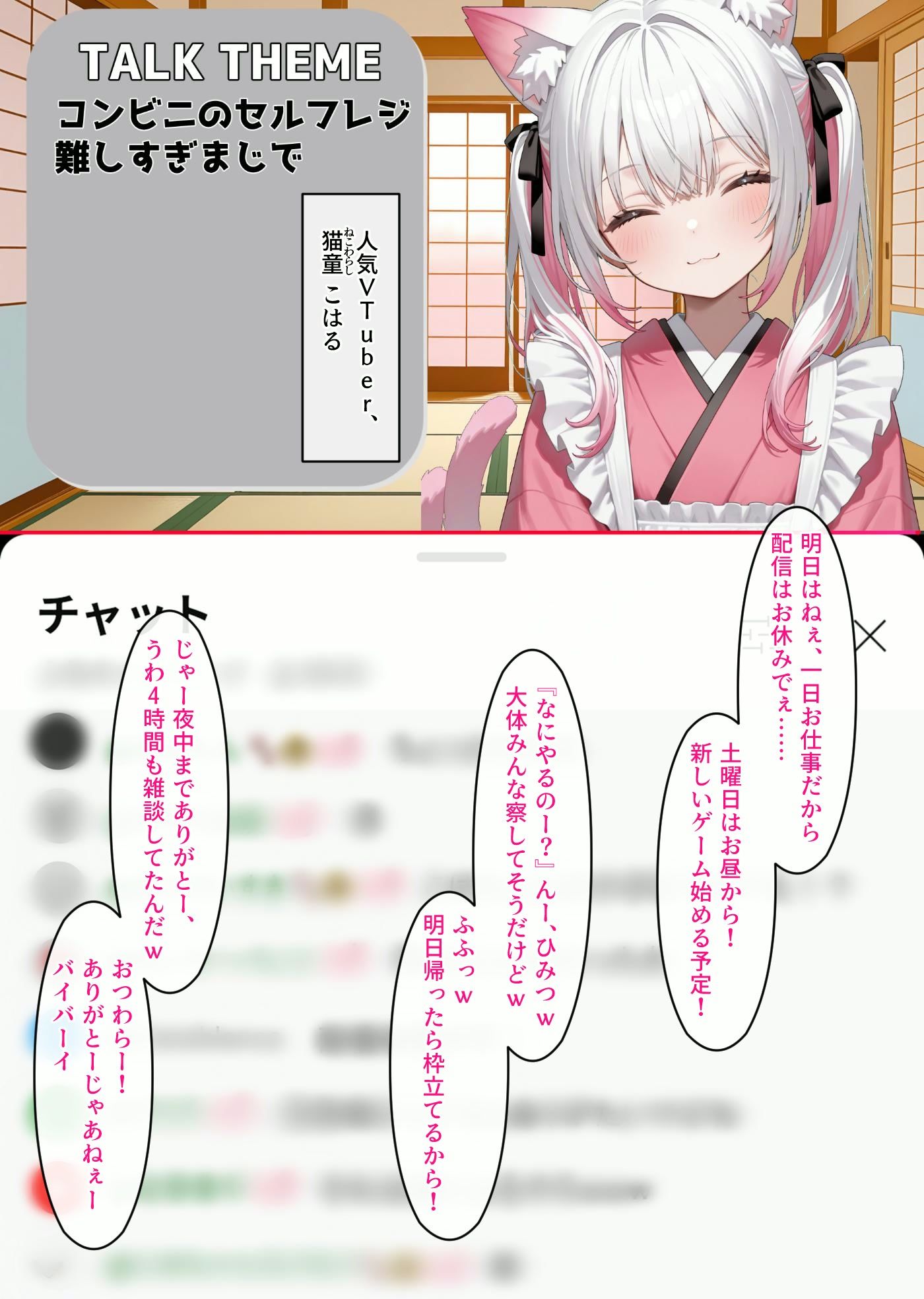 VTuberの裏のウラ サンプル1ページ目