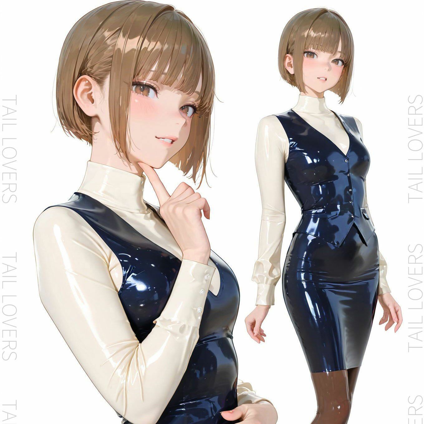 ラテックスオフィス部の女の子2 サンプル1ページ目