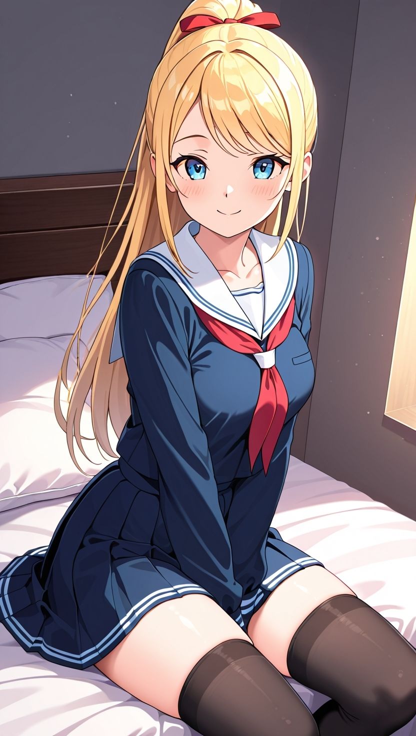 金髪ポニテ妹を3つの部屋で孕ませる夜 サンプル2ページ目