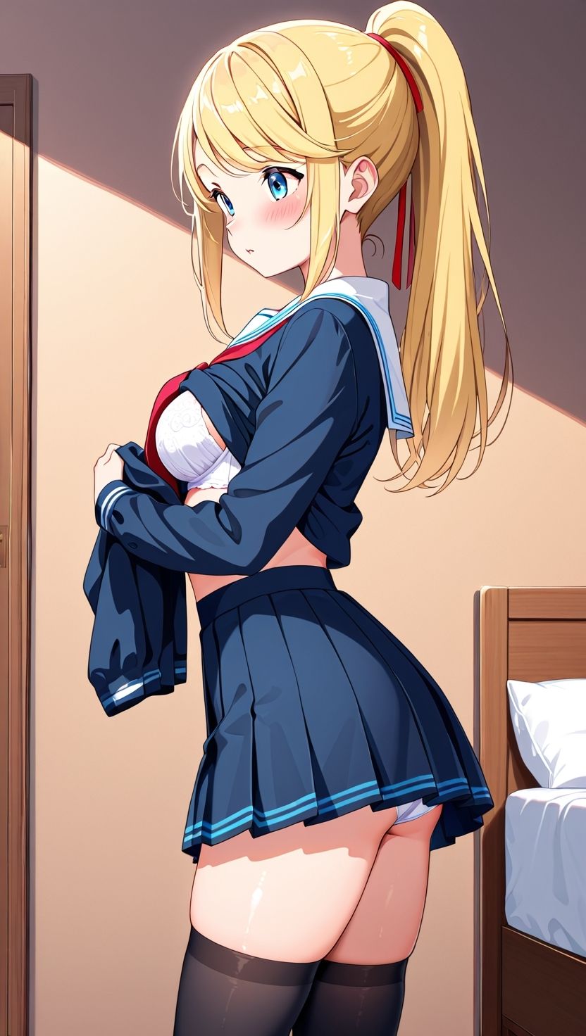 金髪ポニテ妹を3つの部屋で孕ませる夜 サンプル3ページ目