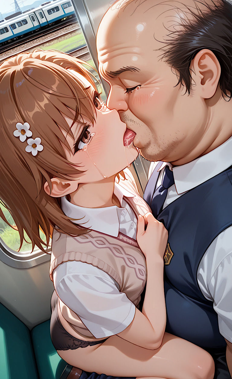 500枚【とある御◯の痴●電車】ヴァージンキラー    屈辱！あのレベル5の処女がついに痴●オヤジ達によって破られる！ サンプル10ページ目