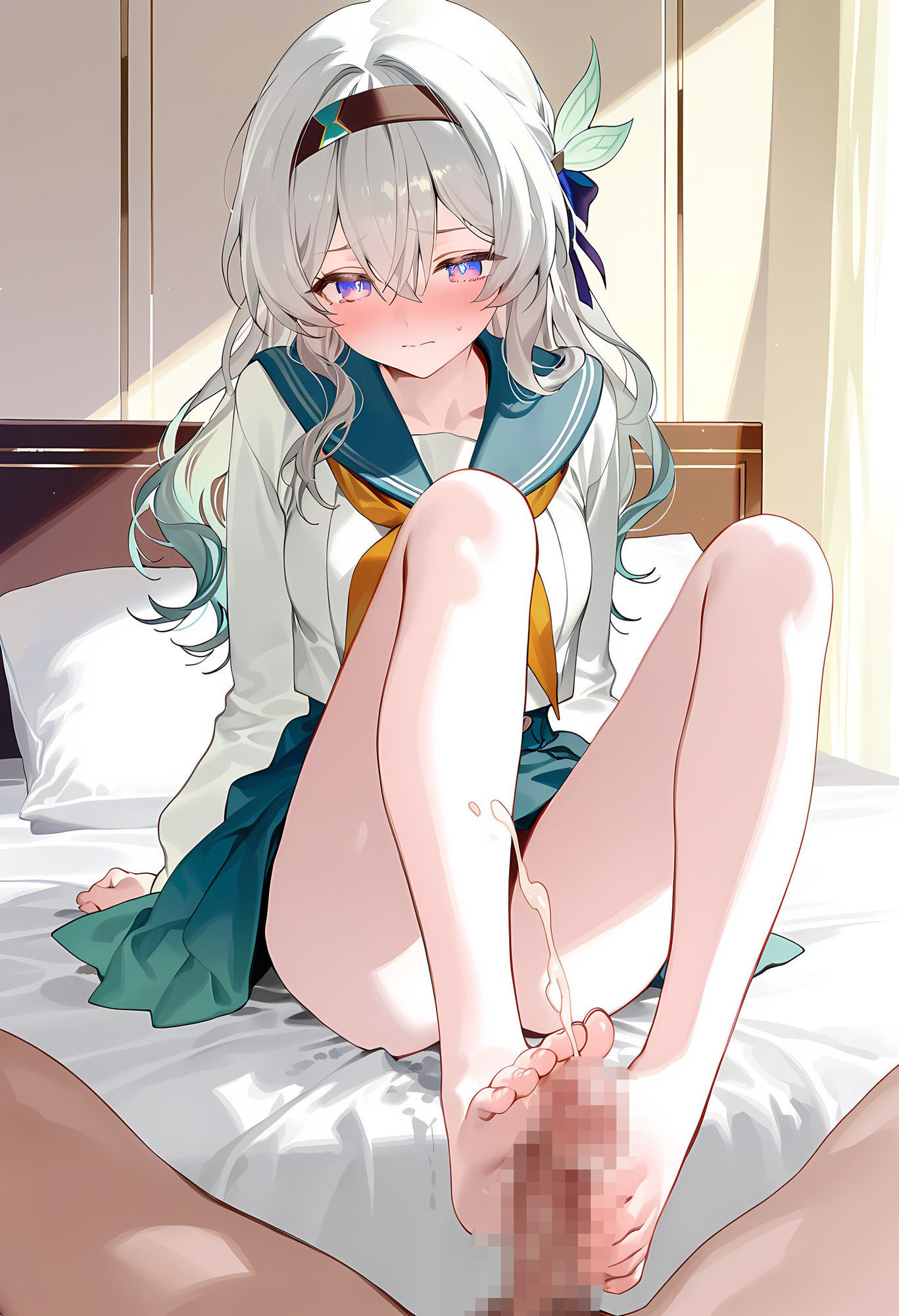 制服ホ◯ルとラブラブえっち サンプル2ページ目