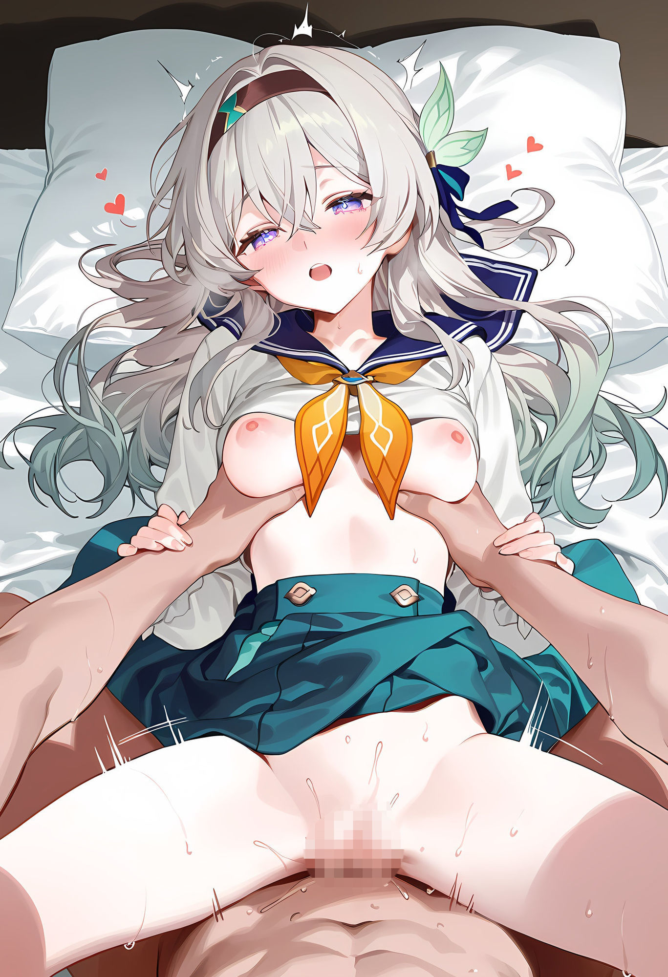 制服ホ◯ルとラブラブえっち サンプル4ページ目