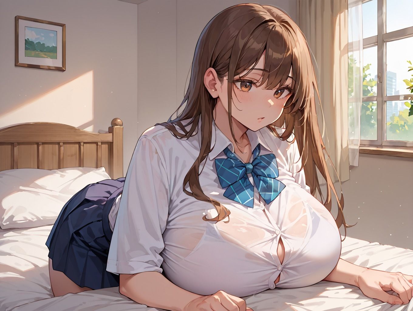 【爆乳〇校】進学校の月に一度のHな日 サンプル2ページ目
