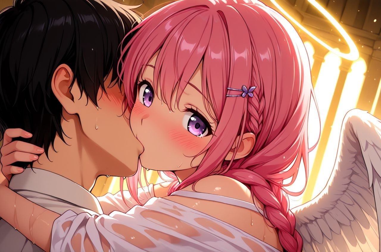 拾った美少女天使にエッチなこと教えたらドハマりしちゃっていつまでも天界に帰れるのに帰らないお話2 サンプル2ページ目