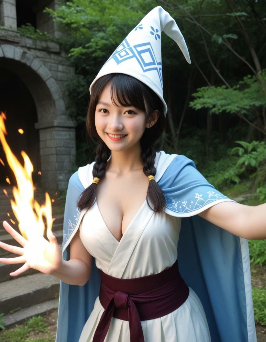 炎の魔法使い（449枚）【実写系AI超リアルCG集EX】 サンプル2ページ目