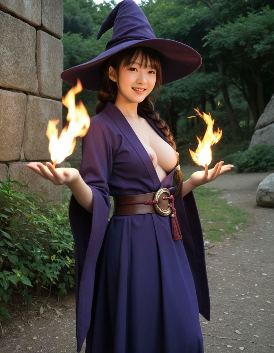 炎の魔法使い（449枚）【実写系AI超リアルCG集EX】 サンプル5ページ目