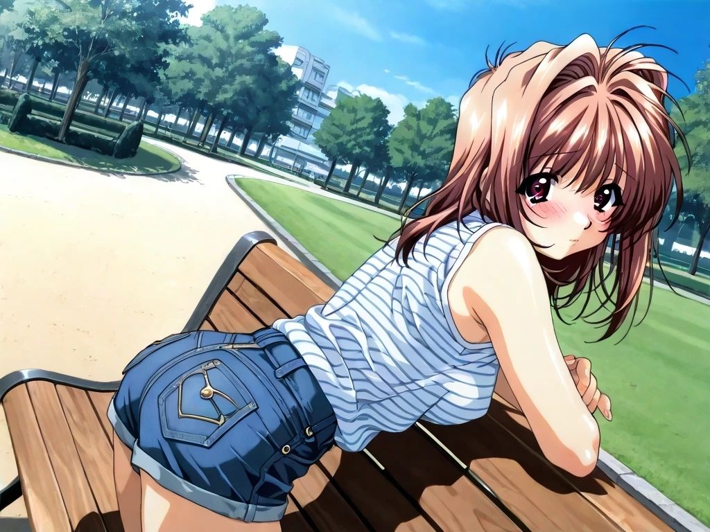 AIイラストCG集116 L〇VERS 恋に〇ちたら 河〇理恵（公園編） サンプル1ページ目