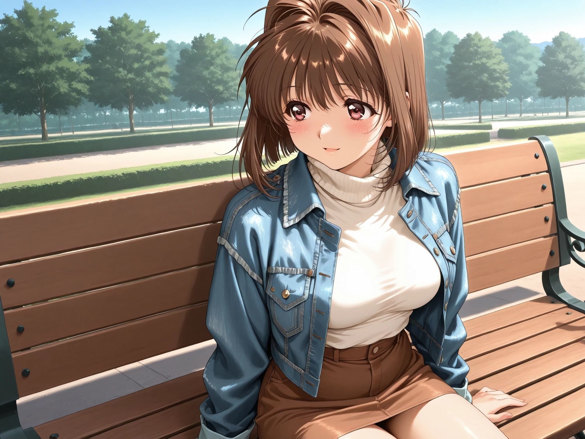 AIイラストCG集116 L〇VERS 恋に〇ちたら 河〇理恵（公園編） サンプル5ページ目