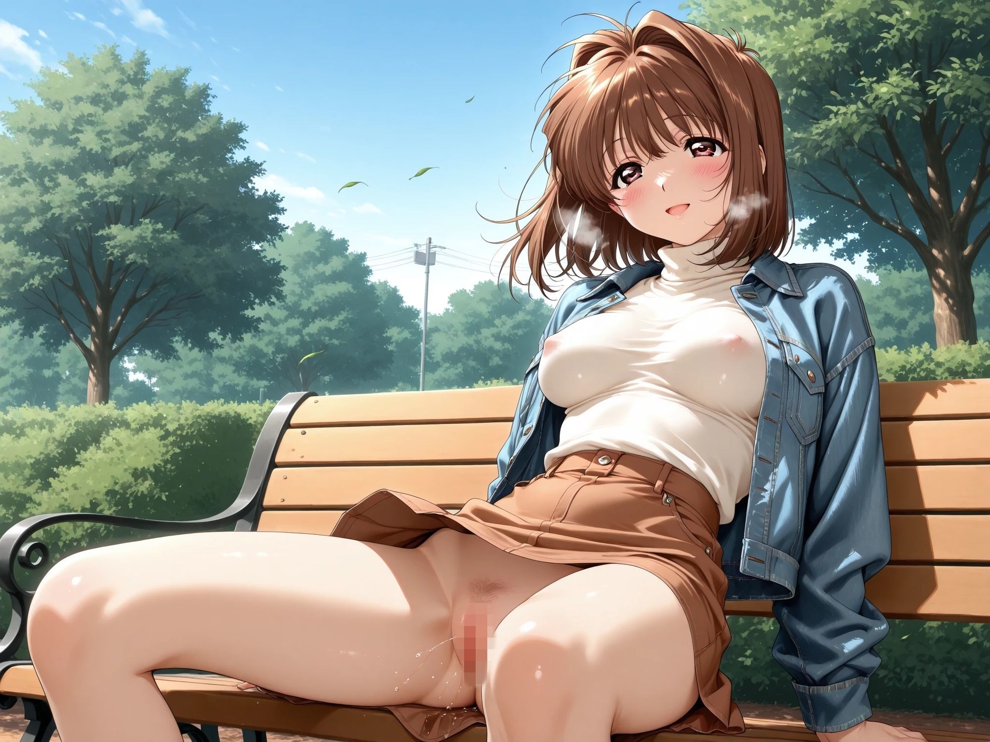 AIイラストCG集116 L〇VERS 恋に〇ちたら 河〇理恵（公園編） サンプル10ページ目