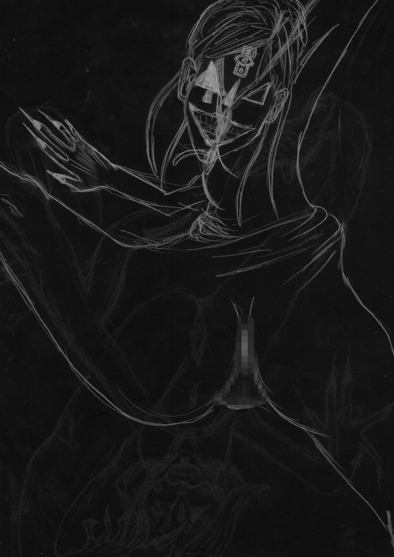 黒よりも黒いエロティックホラー黒戯絵集「マネキンポーズ11」 サンプル1ページ目