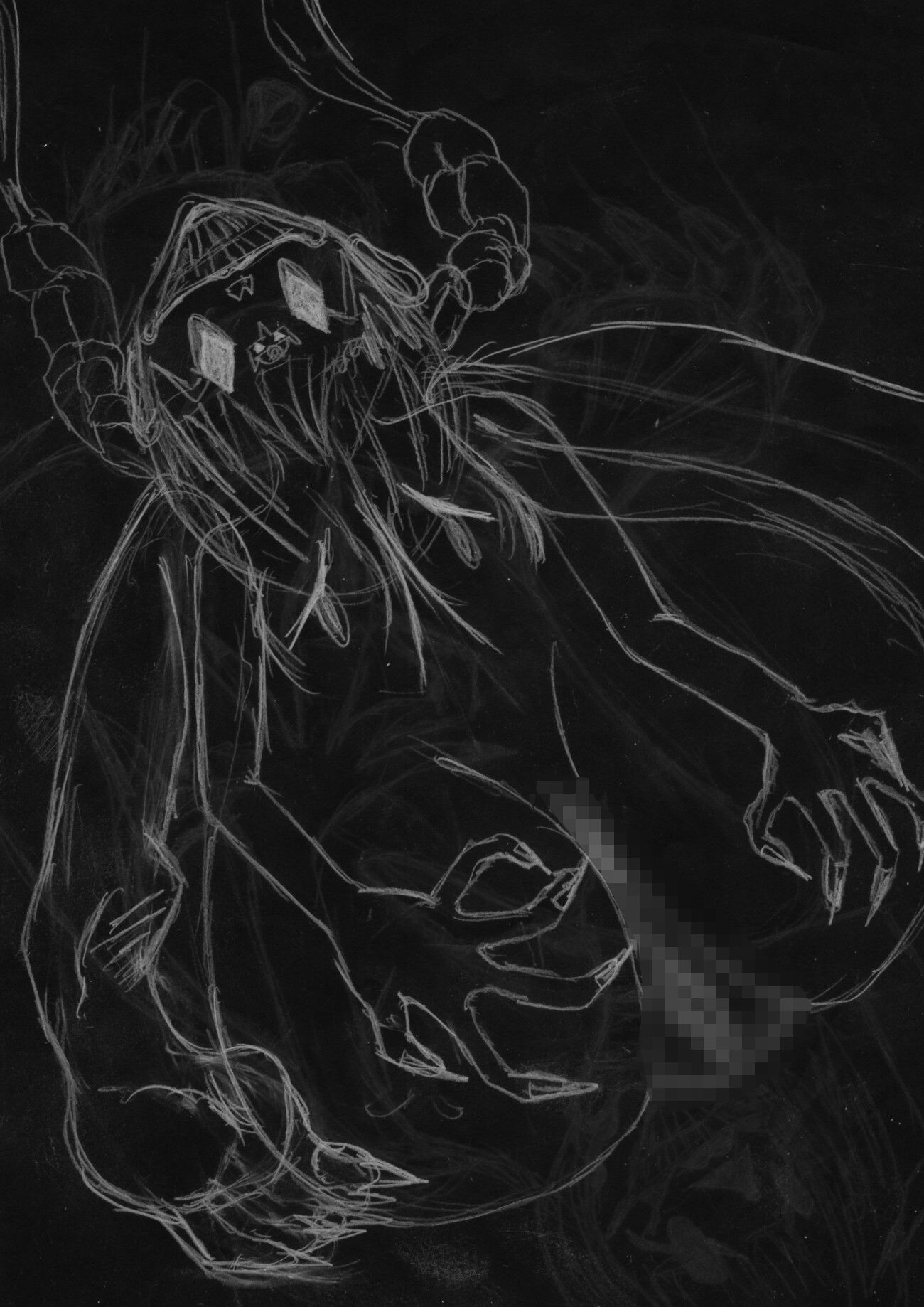 黒よりも黒いエロティックホラー黒戯絵集「マネキンポーズ11」 サンプル9ページ目