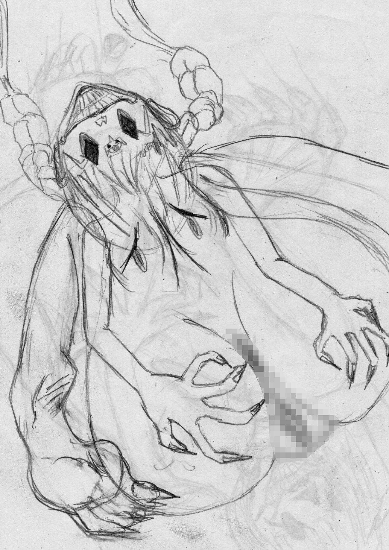 黒よりも黒いエロティックホラー黒戯絵集「マネキンポーズ11」 サンプル10ページ目