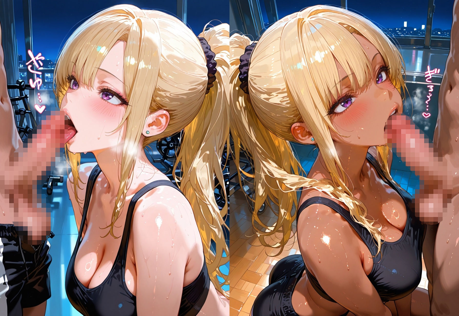 夜中のジムに行ったらギャルとヤれた話 サンプル3ページ目