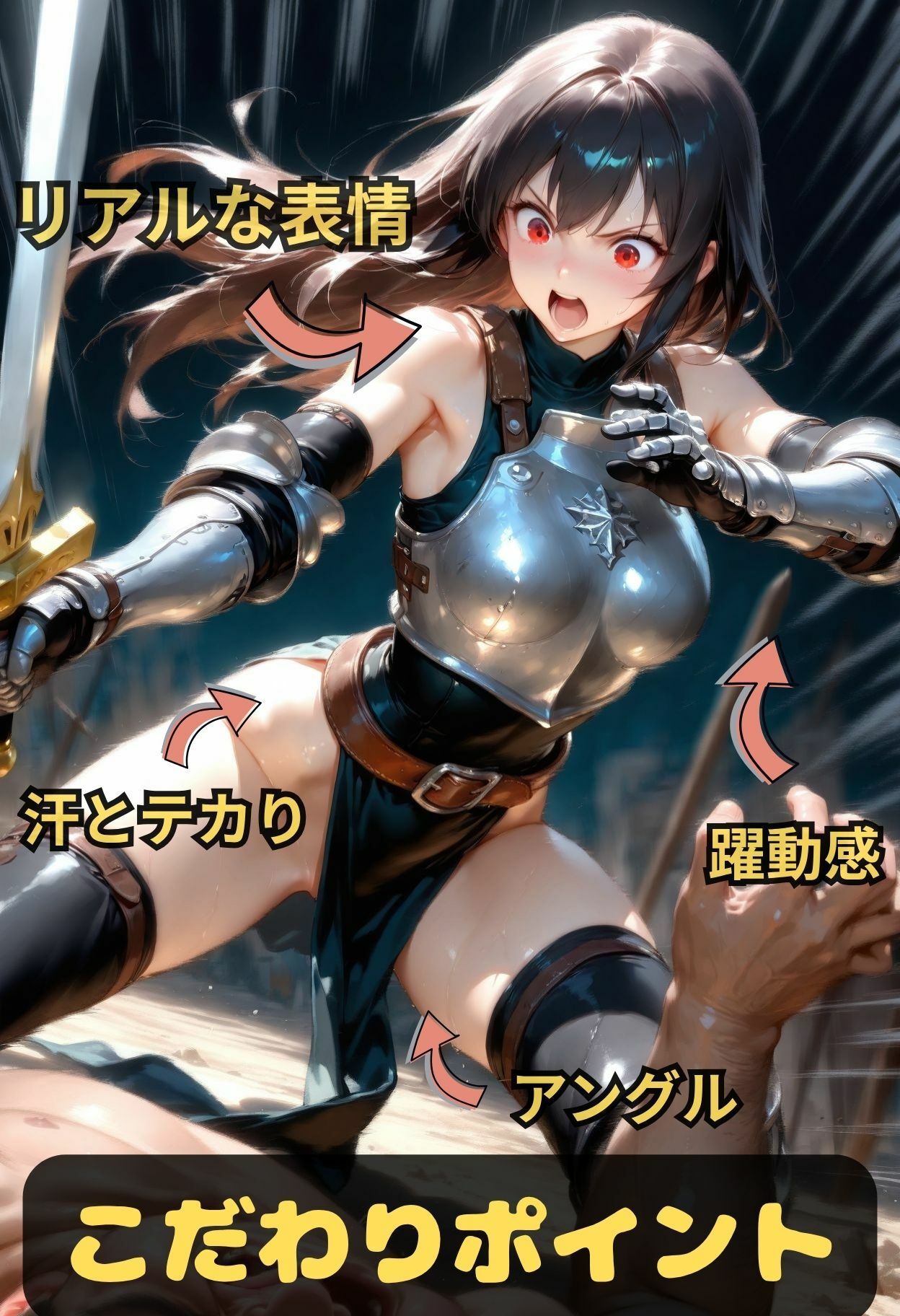 形勢逆転  ナマイキな女戦士敗北メス堕ち  身体で理解らせてやったった サンプル2ページ目