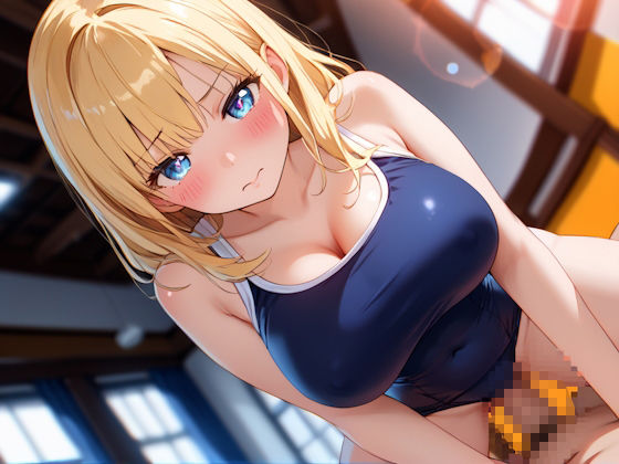スク水×金髪巨乳  濃厚孕ませSEX サンプル1ページ目