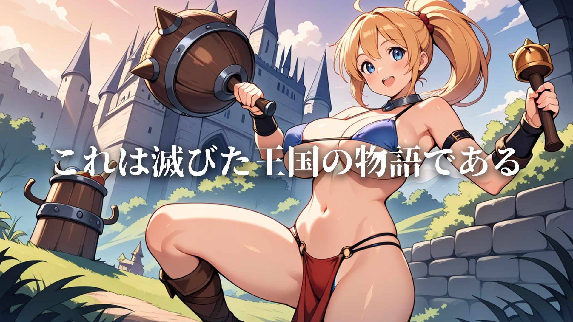 触手に拘束、凌●される女戦士達がドクドクと精液を流し込まれ堕ちゆく王国の物語 サンプル1ページ目