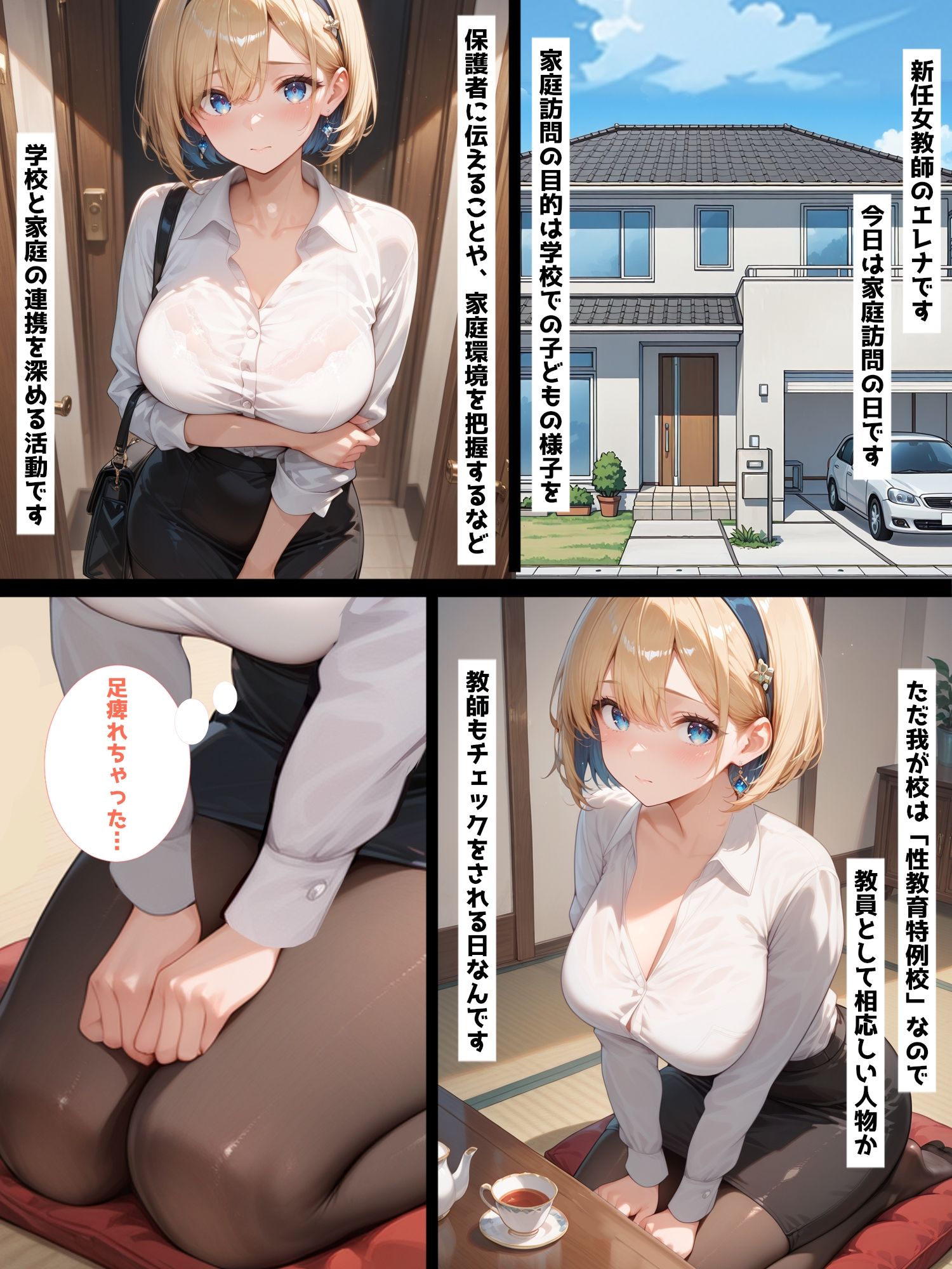 性教育学園X やりまくり！家庭訪問2北欧女教師編 vol.49【セリフ入有】 サンプル1ページ目