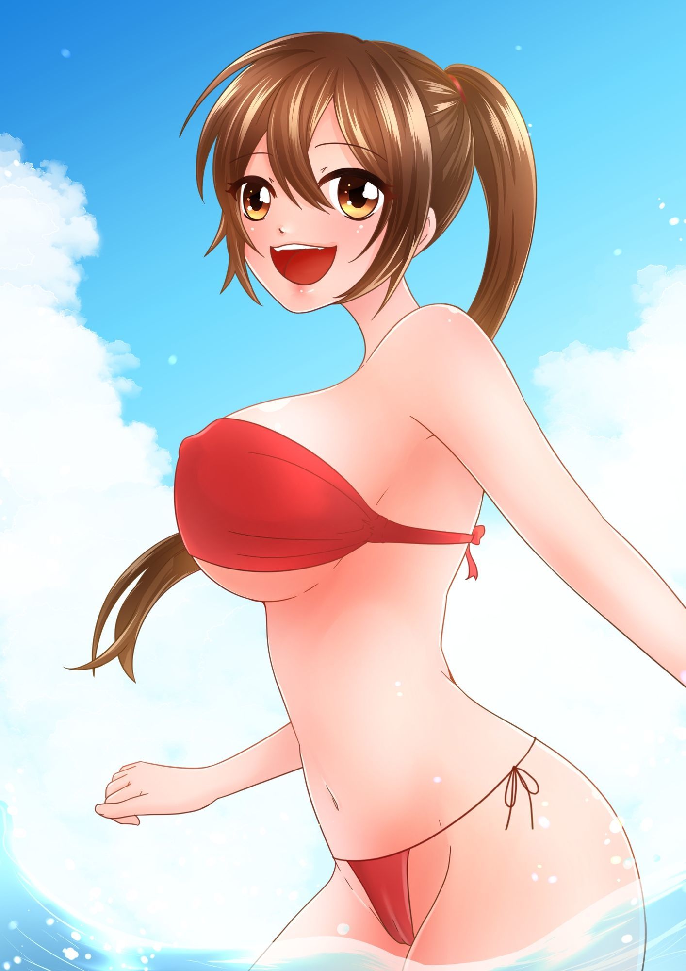 彼女と海で サンプル2ページ目
