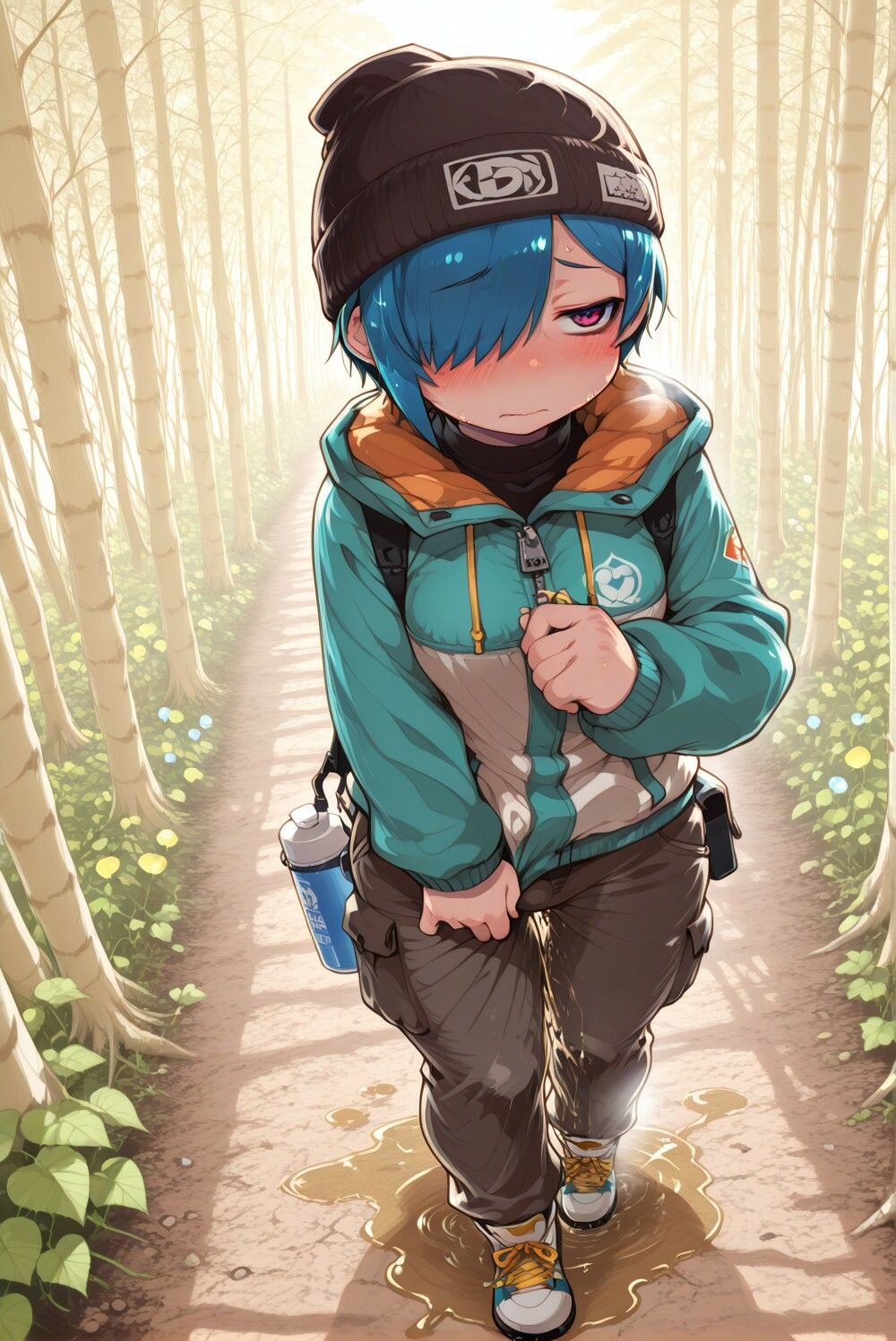 おもらしキャンピング サンプル1ページ目