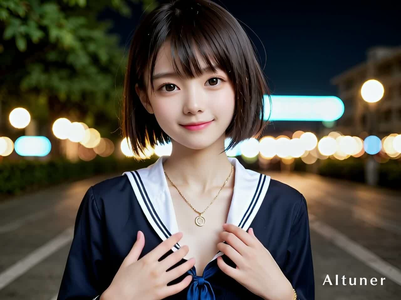 【35分HD】見つめ返す彼女はもう止まらない──胸チラ→制服SEX→室内フルコース→おそうじフェラぶっかけ サンプル1ページ目