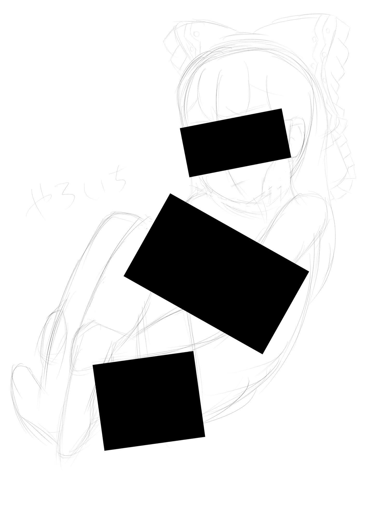 霊夢ちゃんのえっちなラフイラスト集vol.2 サンプル2ページ目