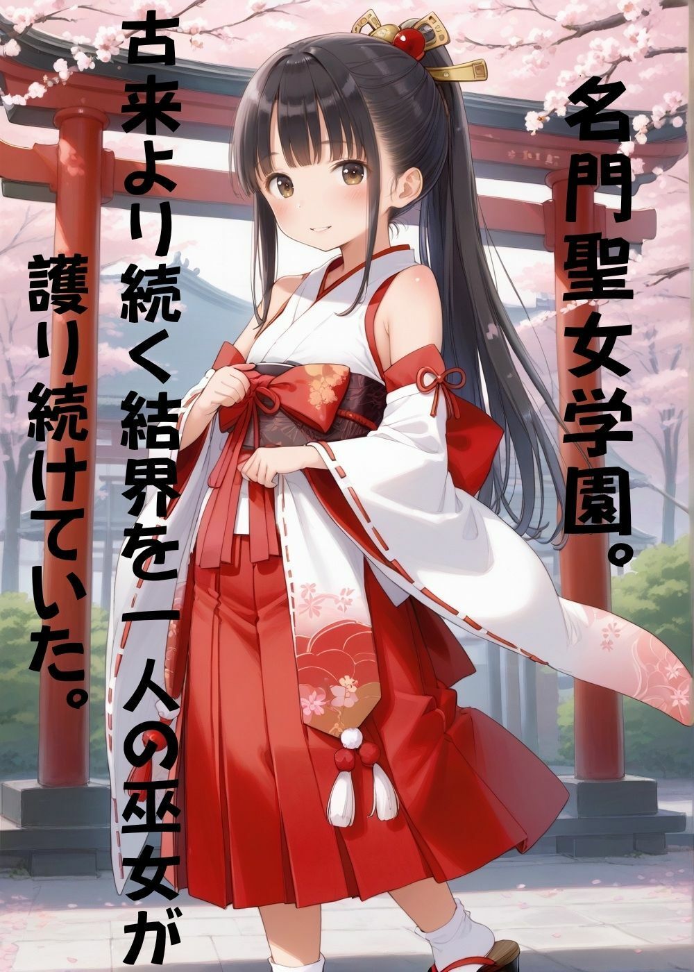 催淫触手 巫女と生徒卵孕み サンプル1ページ目