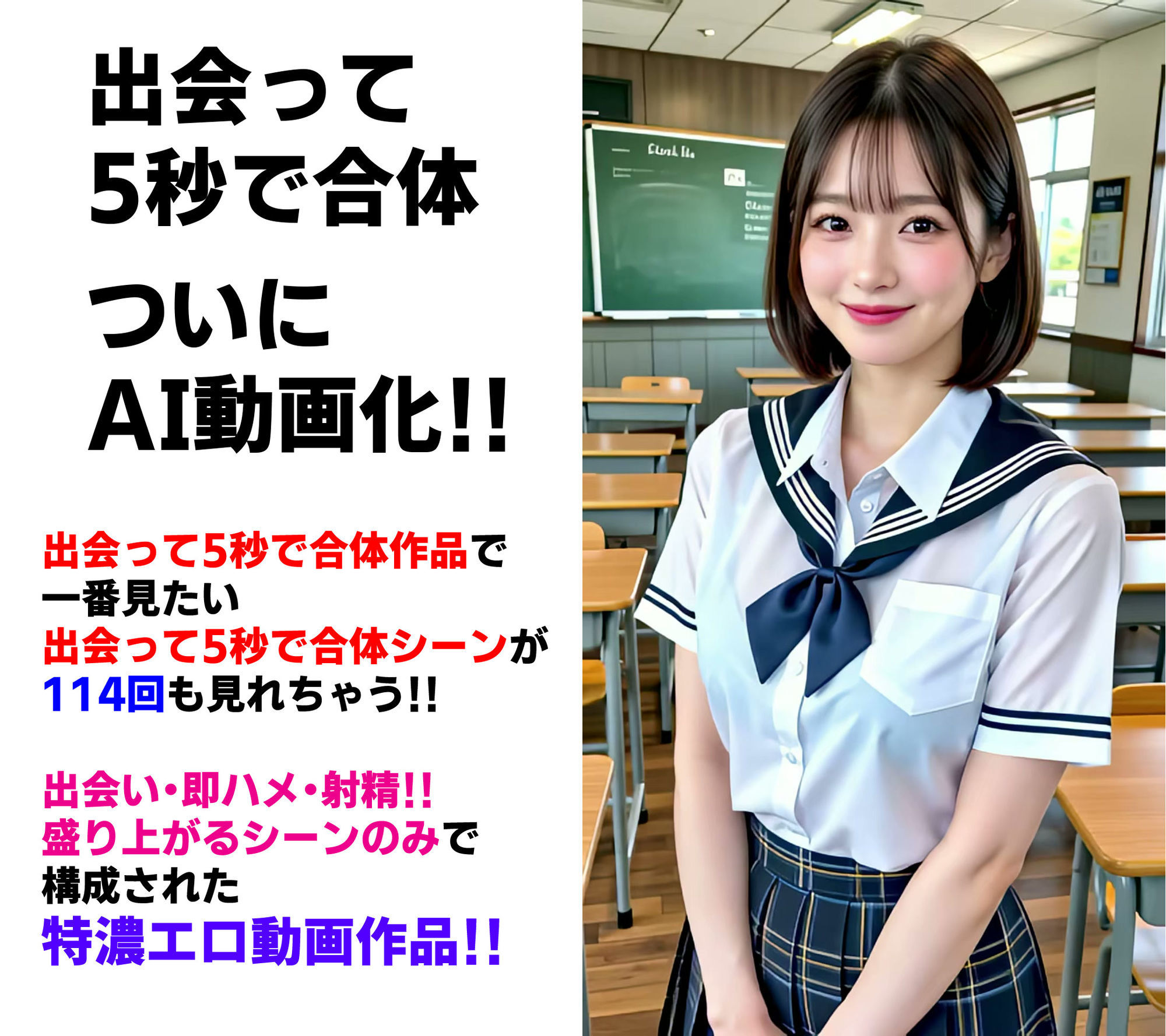 出会って5秒でAI合体 114連発【動画】 即ハメ中出し顔射 サンプル1ページ目