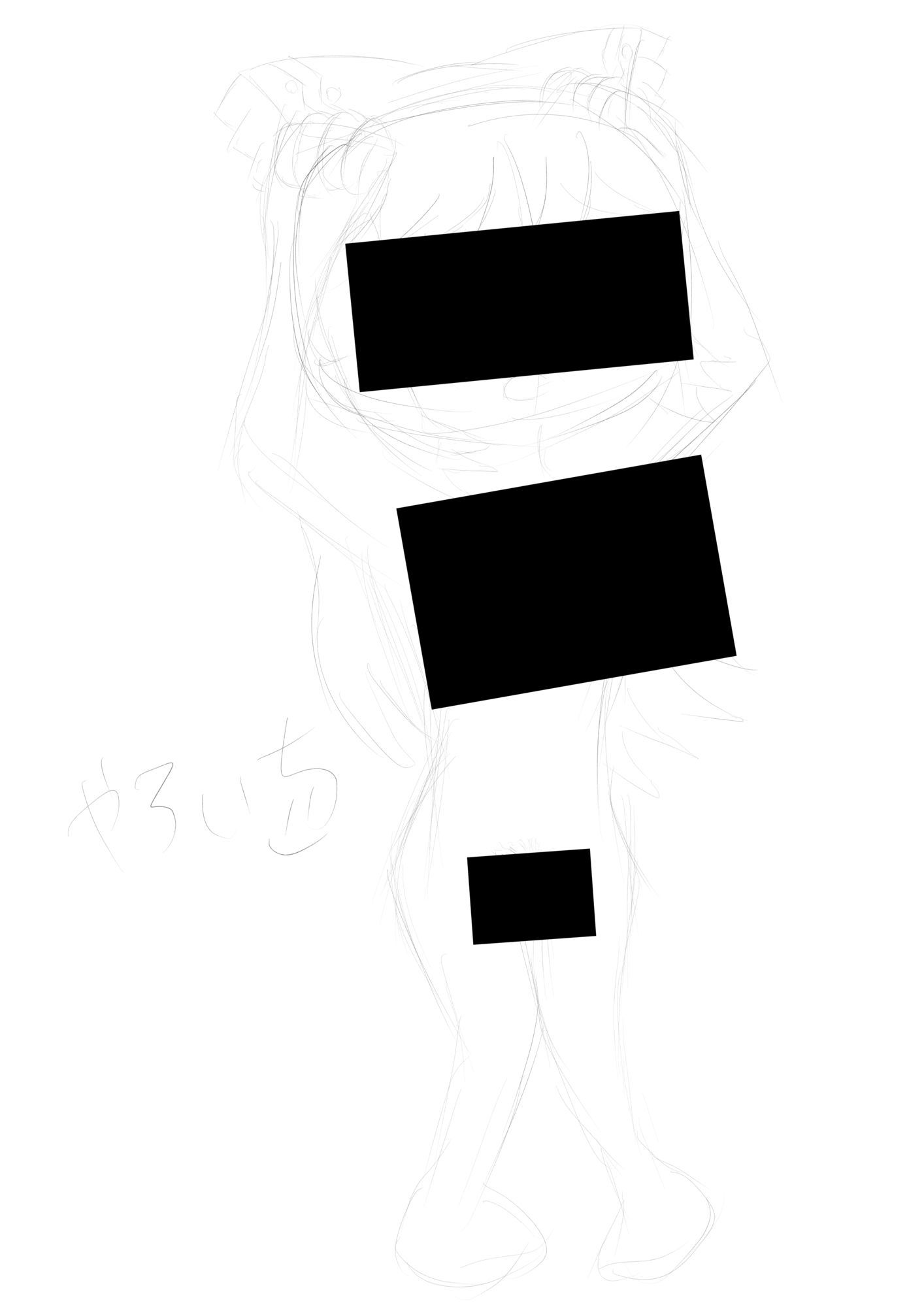霊夢ちゃんのえっちなラフイラスト集vol.3 サンプル1ページ目