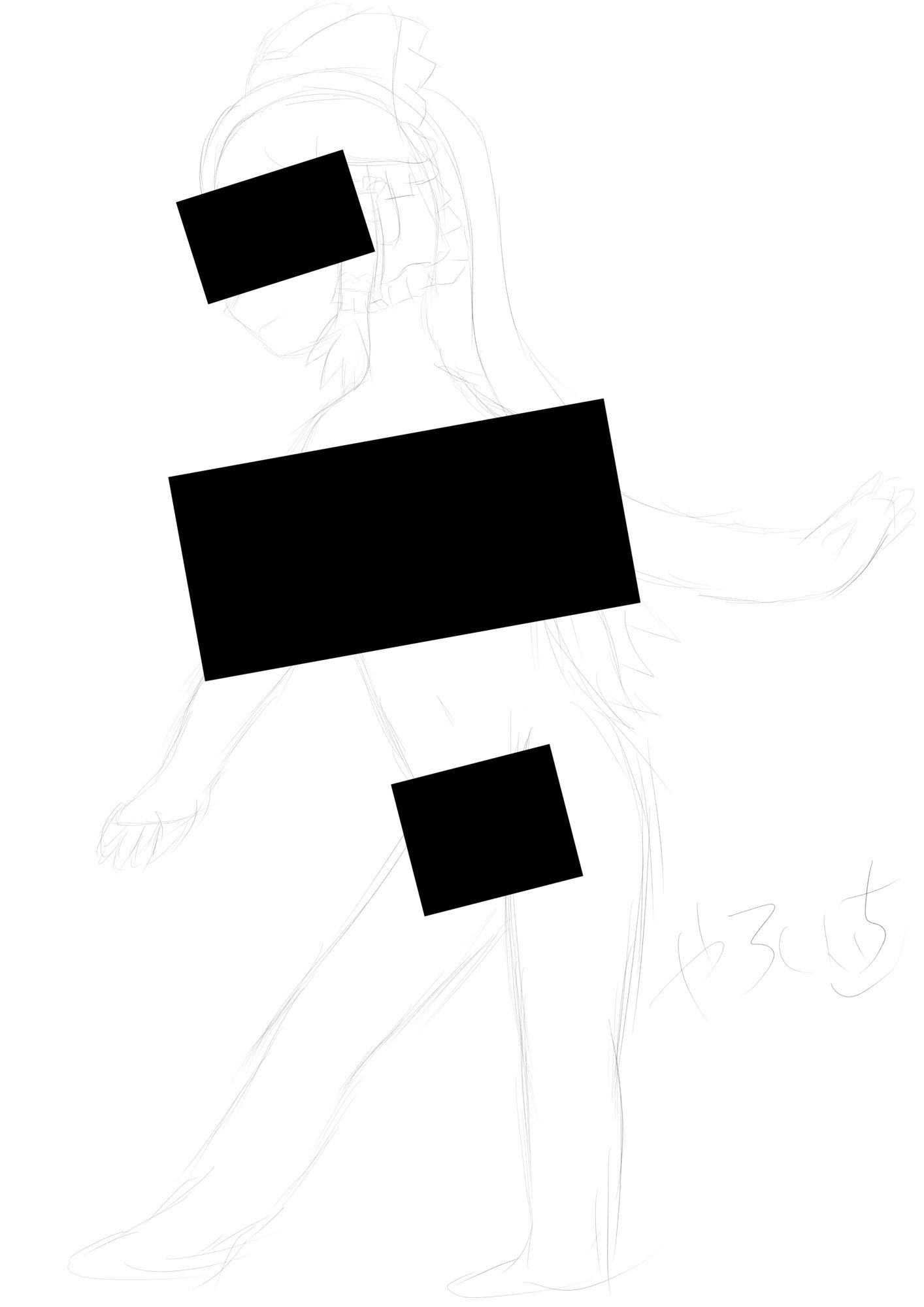 霊夢ちゃんのえっちなラフイラスト集vol.3 サンプル2ページ目