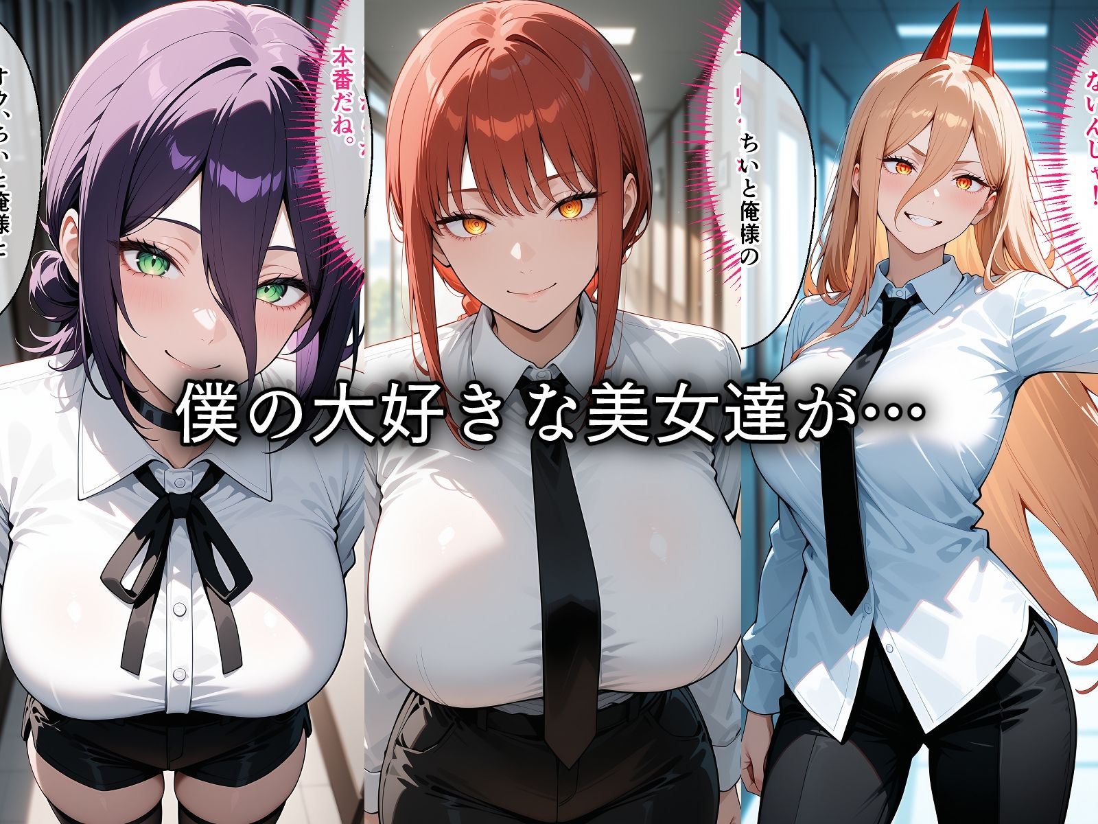 寝取られた美女悪魔達〜催〇アプリで種付け完了 サンプル1ページ目