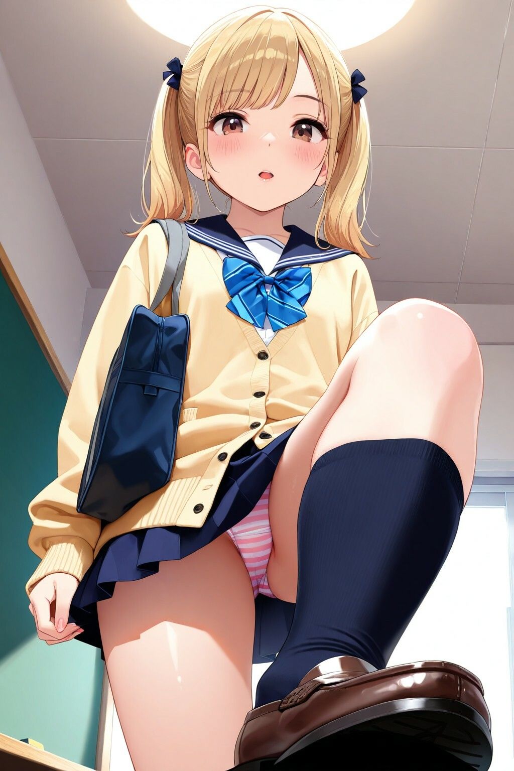 黒ハイソックスJKの踏みつけパンチラ サンプル10ページ目