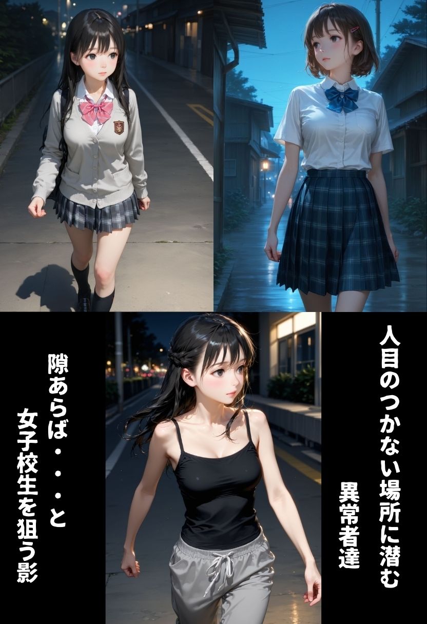 汚い部屋に引き込まれる女子校生 サンプル1ページ目