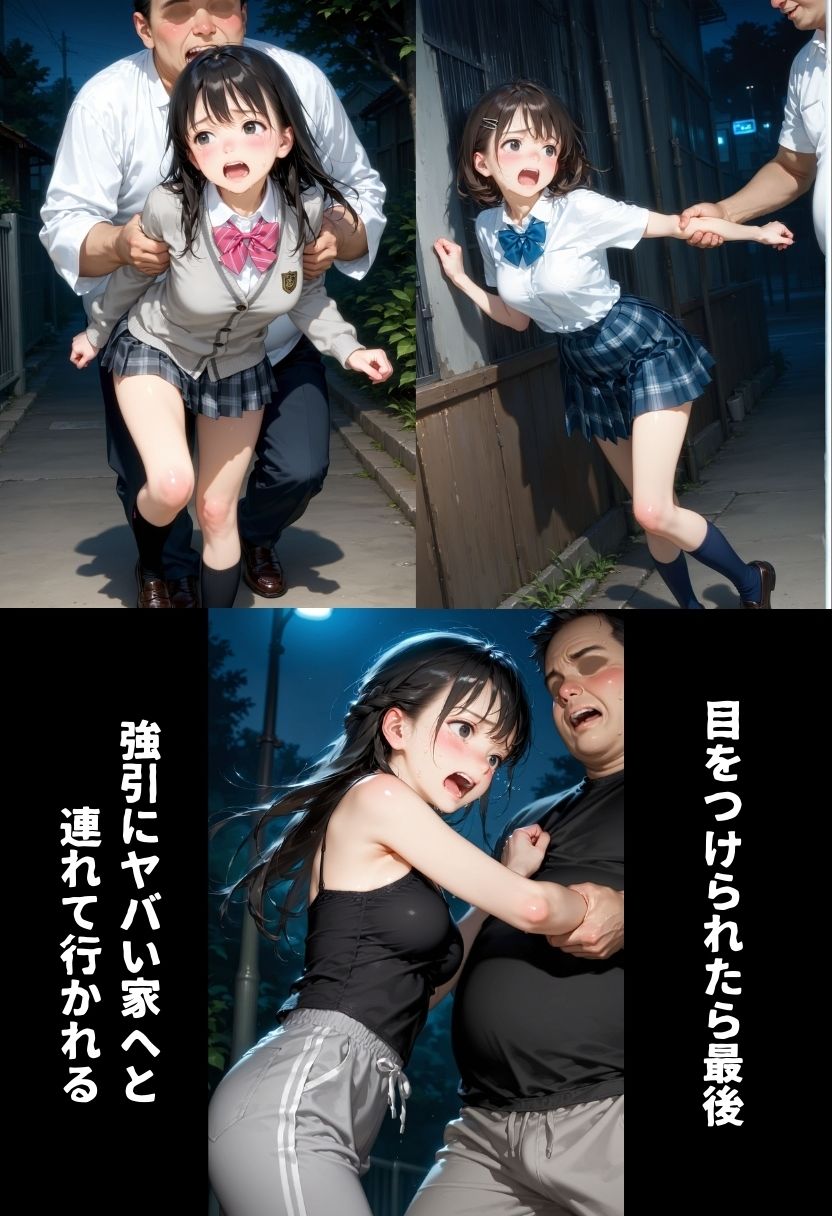 汚い部屋に引き込まれる女子校生 サンプル2ページ目