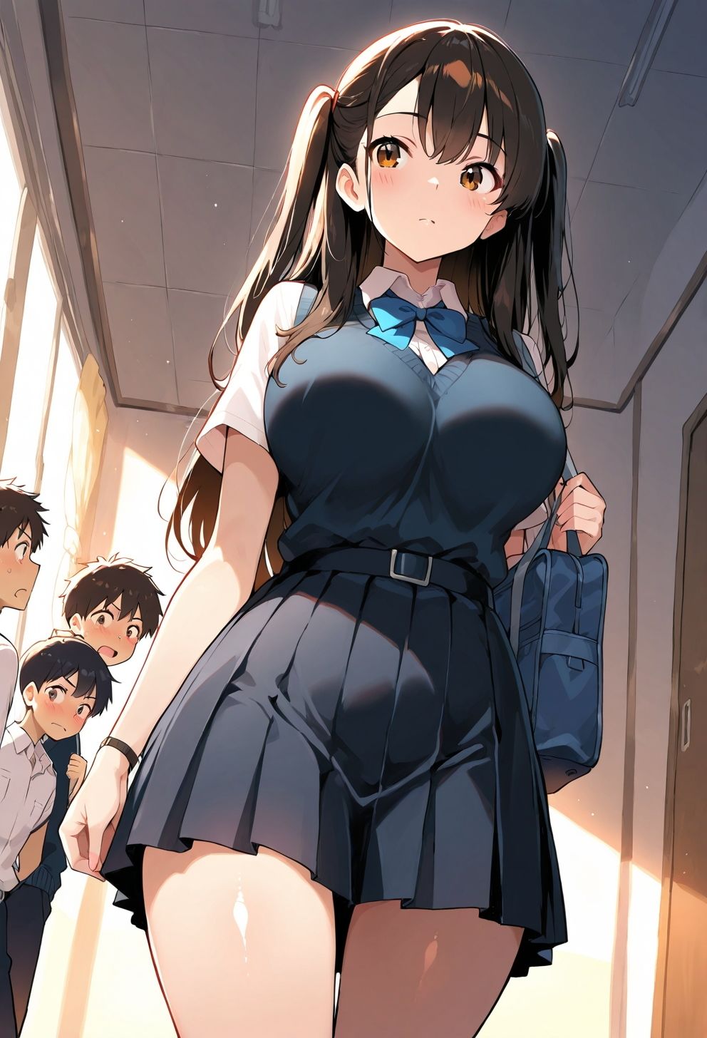 巨乳ちゃんへの中出し発情実験 サンプル1ページ目