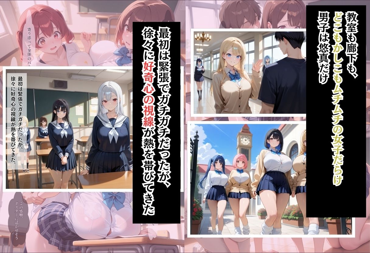 間違って女子校に入学したらムチムチ女子校生に毎日中出しを要求される学園生活〜美術室の情熱モデル編〜 サンプル2ページ目