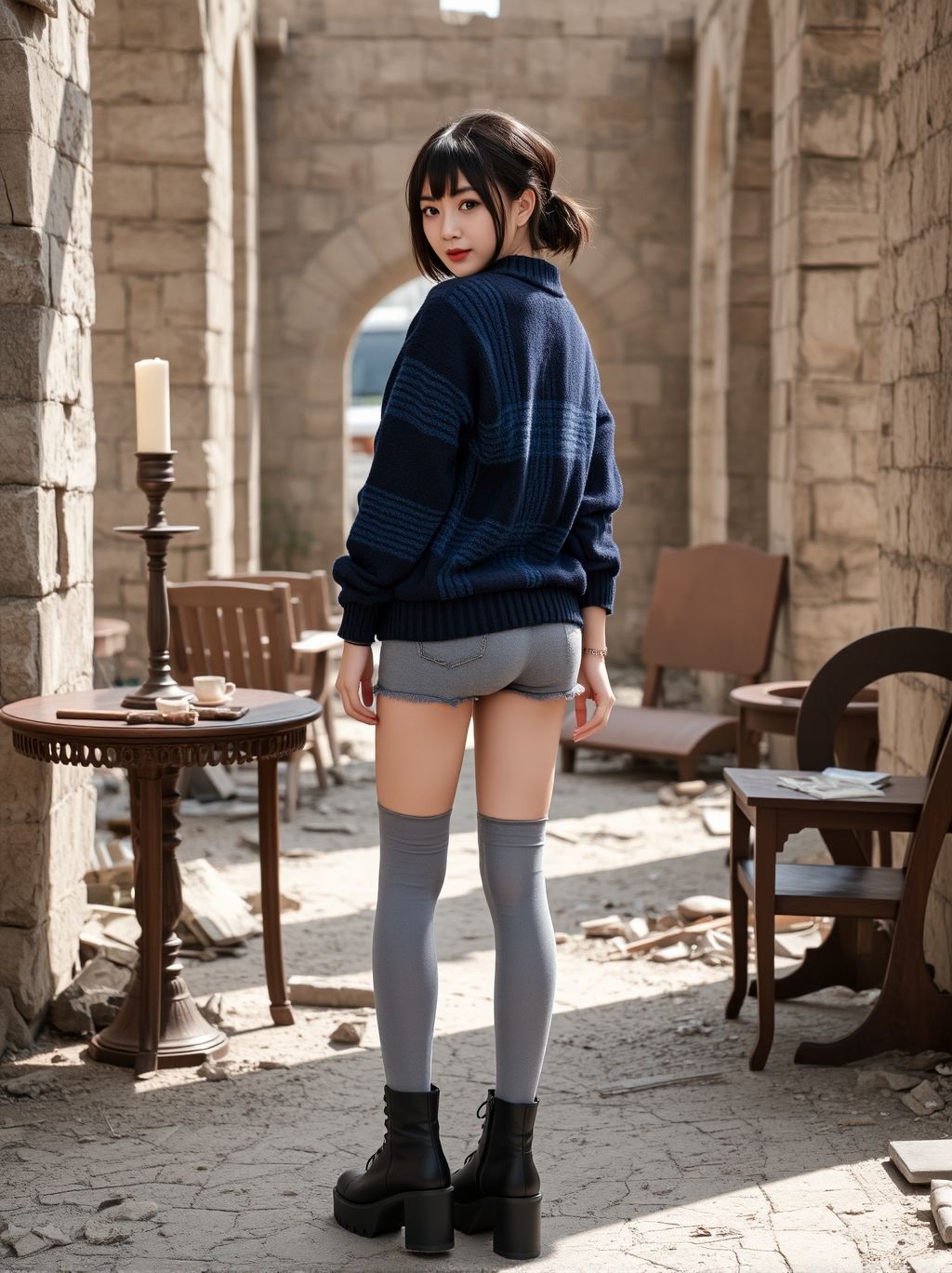 廃墟でいけないお遊び サンプル1ページ目