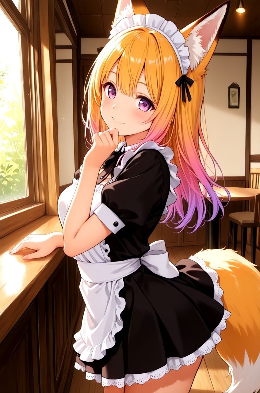 ケモミミメイド喫茶で、可愛い獣人メイドたちとイチャイチャえっちしちゃうお話 〜天然ビッチなメイドたちに、ご奉仕されて搾られまくる毎日〜 サンプル1ページ目