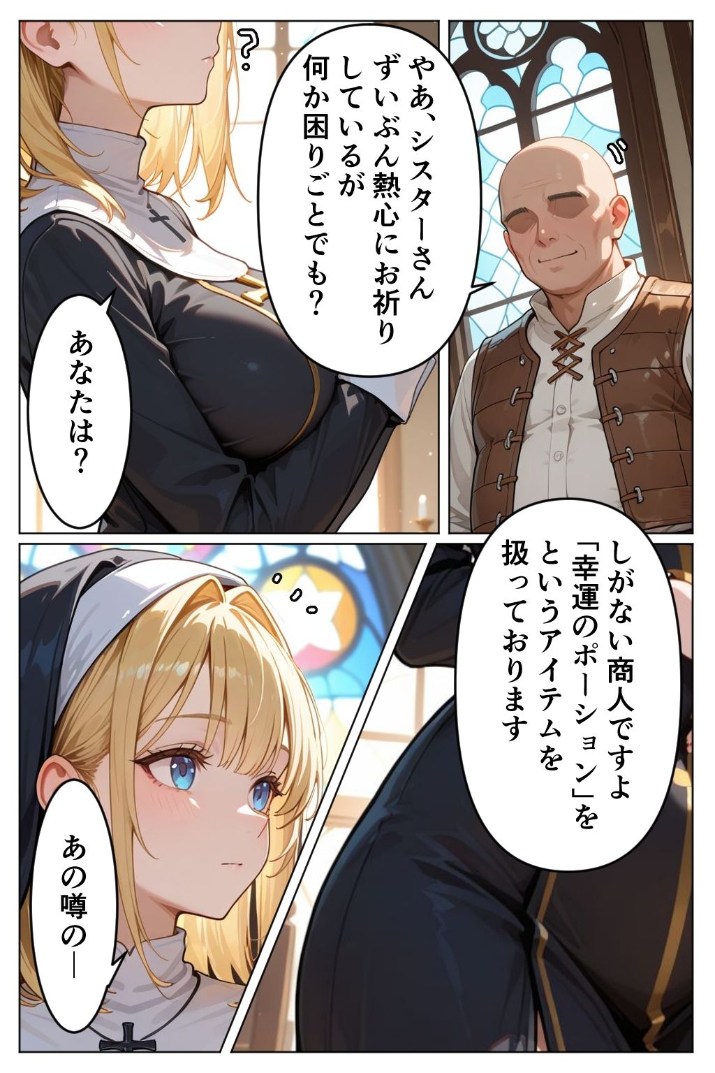 異世界ぶっかけ（シスター編）白濁幸運シリーズ サンプル2ページ目