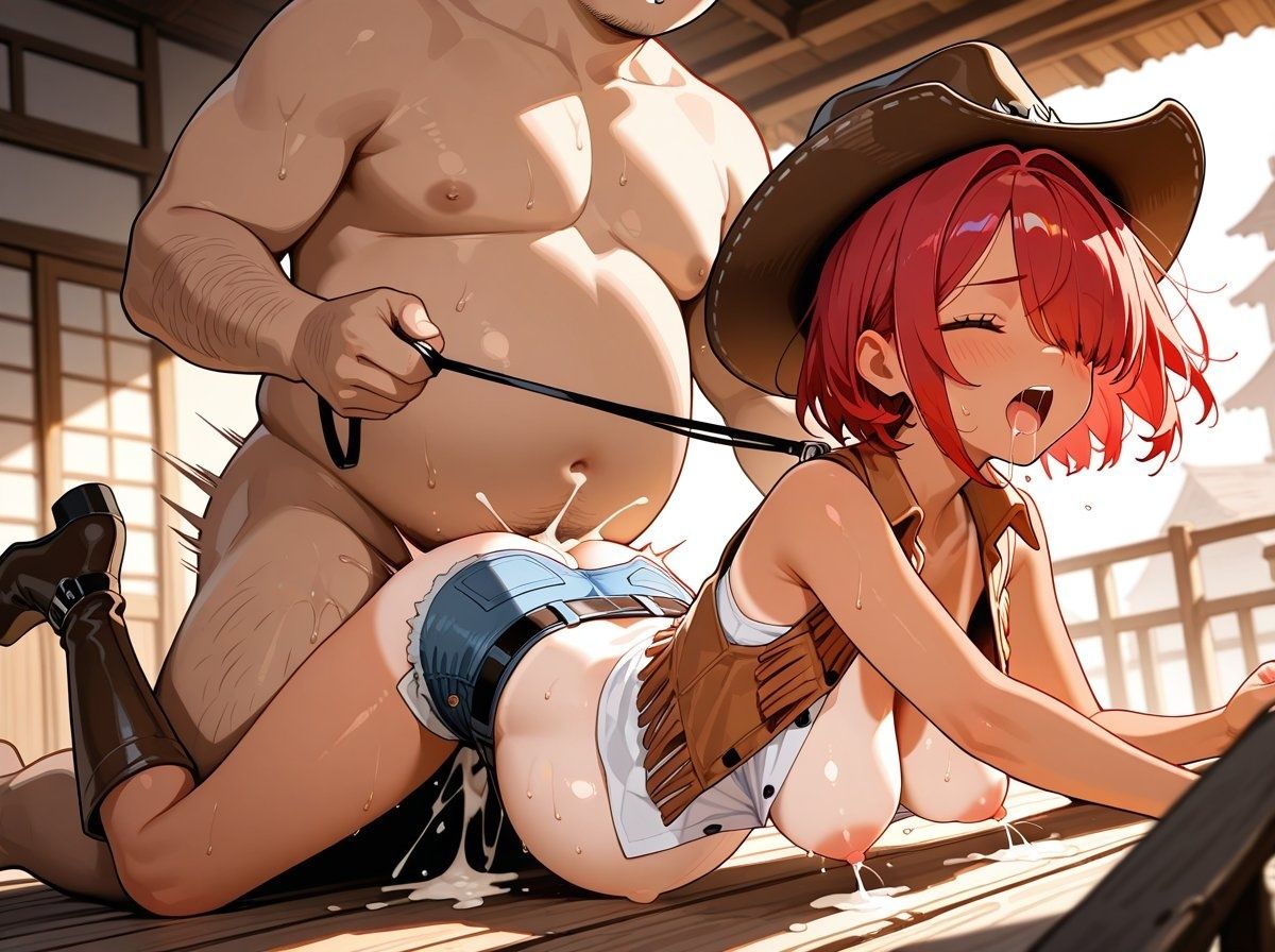 AI妊婦グラビアイラスト集 R18＋ Vol.043 カウガール編 サンプル2ページ目