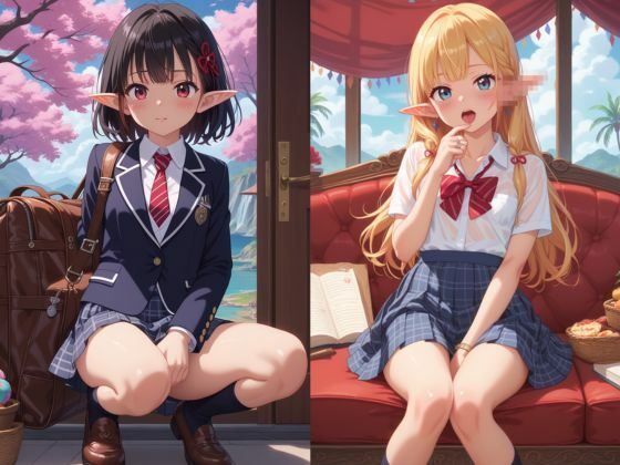 オナ撮り_異世界エルフたちの間で流行ってるらしい サンプル1ページ目
