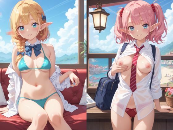 オナ撮り_異世界エルフたちの間で流行ってるらしい サンプル4ページ目