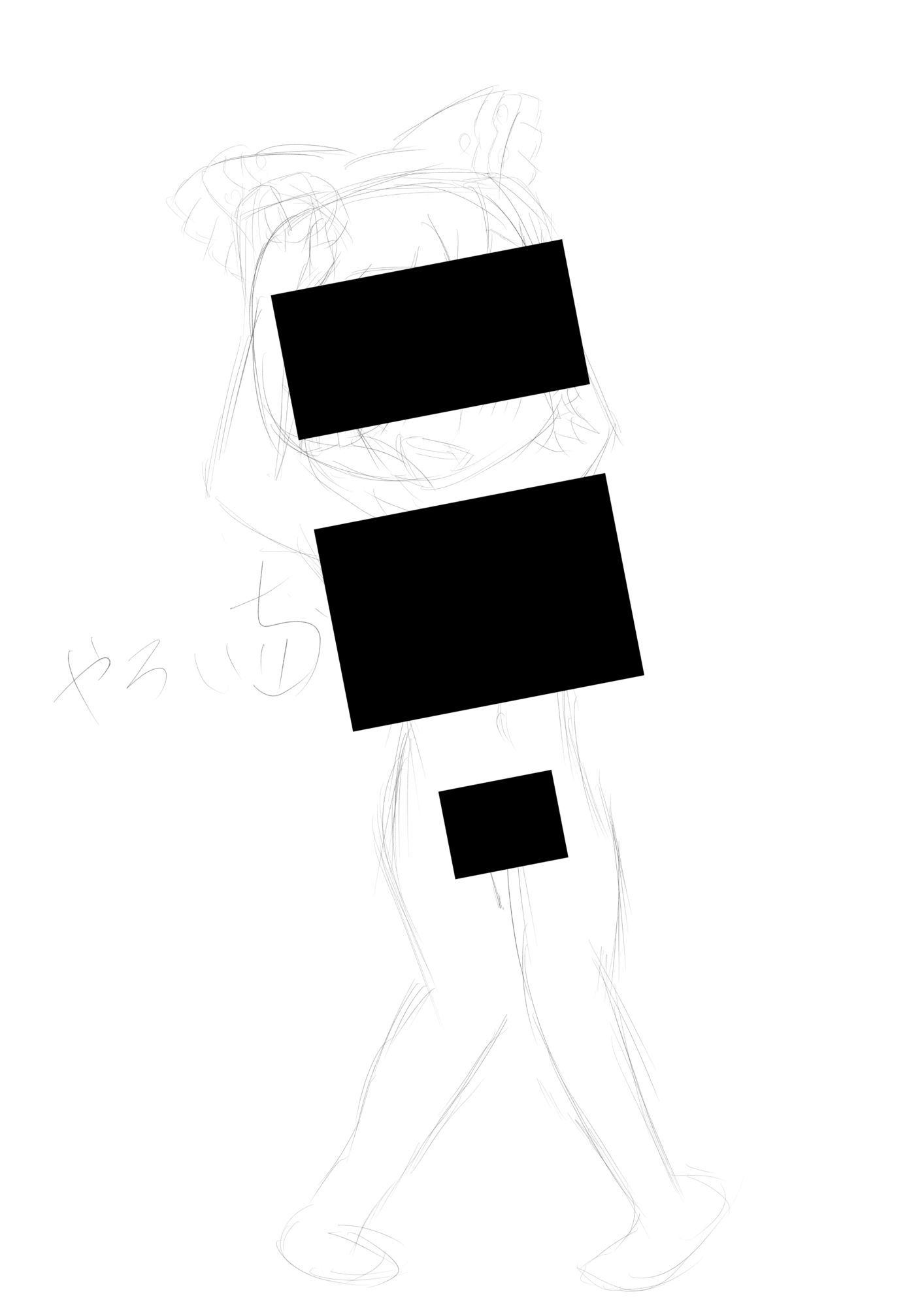 霊夢ちゃんのえっちなラフイラスト集vol.4 サンプル4ページ目